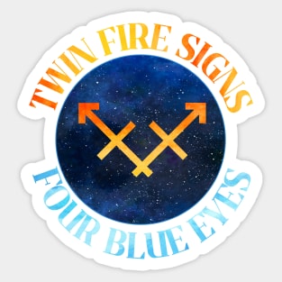 Twin Fire Signs Taylor Swift Sticker